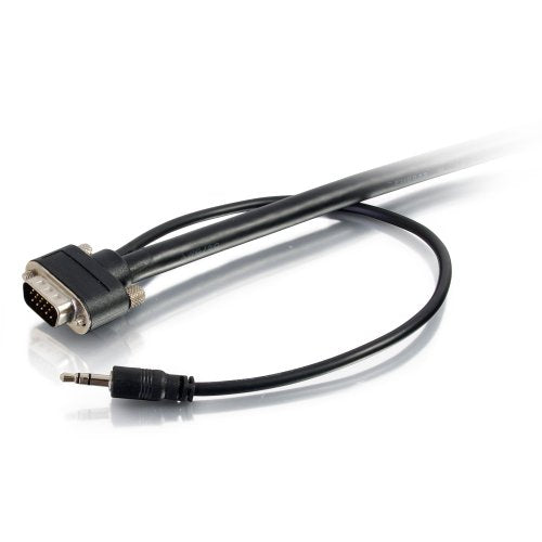 C2G 50228 Select Vga + 3.5Mm Stereo Audio And Video Cable M/M, In Wall Cmg Rated, Black (25 Feet, 7.62 Meters)