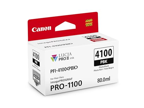 Canon Pfi-4100 Genuine Photo Black Ink Tank, Compatible With Imageprograf Pro-1100 Printers