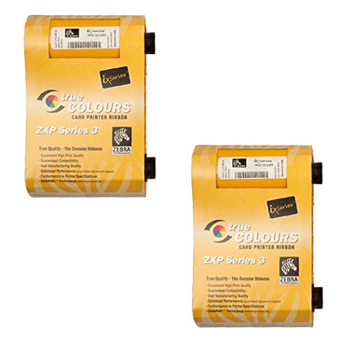 Zebra 2Pack 800033 840 True Colours Ix Series Ymcko Color Ribbon For Zxp Series 3 Card Printers. 200 Prints.