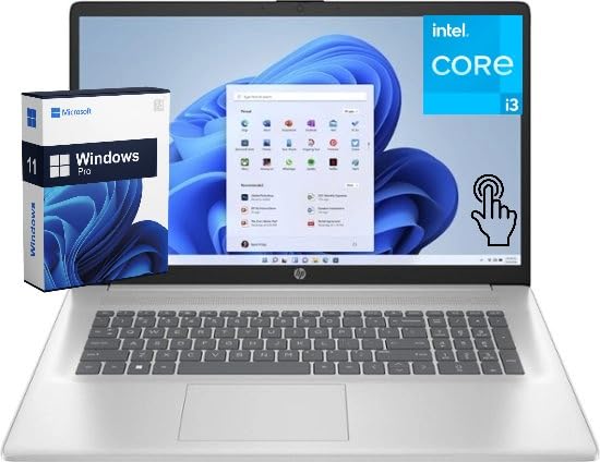 HP 15.6 HD Touch Laptop for Business & Student, 12th Gen Intel i3-1215U (6-core), 12GB RAM, 256GB SSD, USB, WiFi, HDMI,BT Win 11