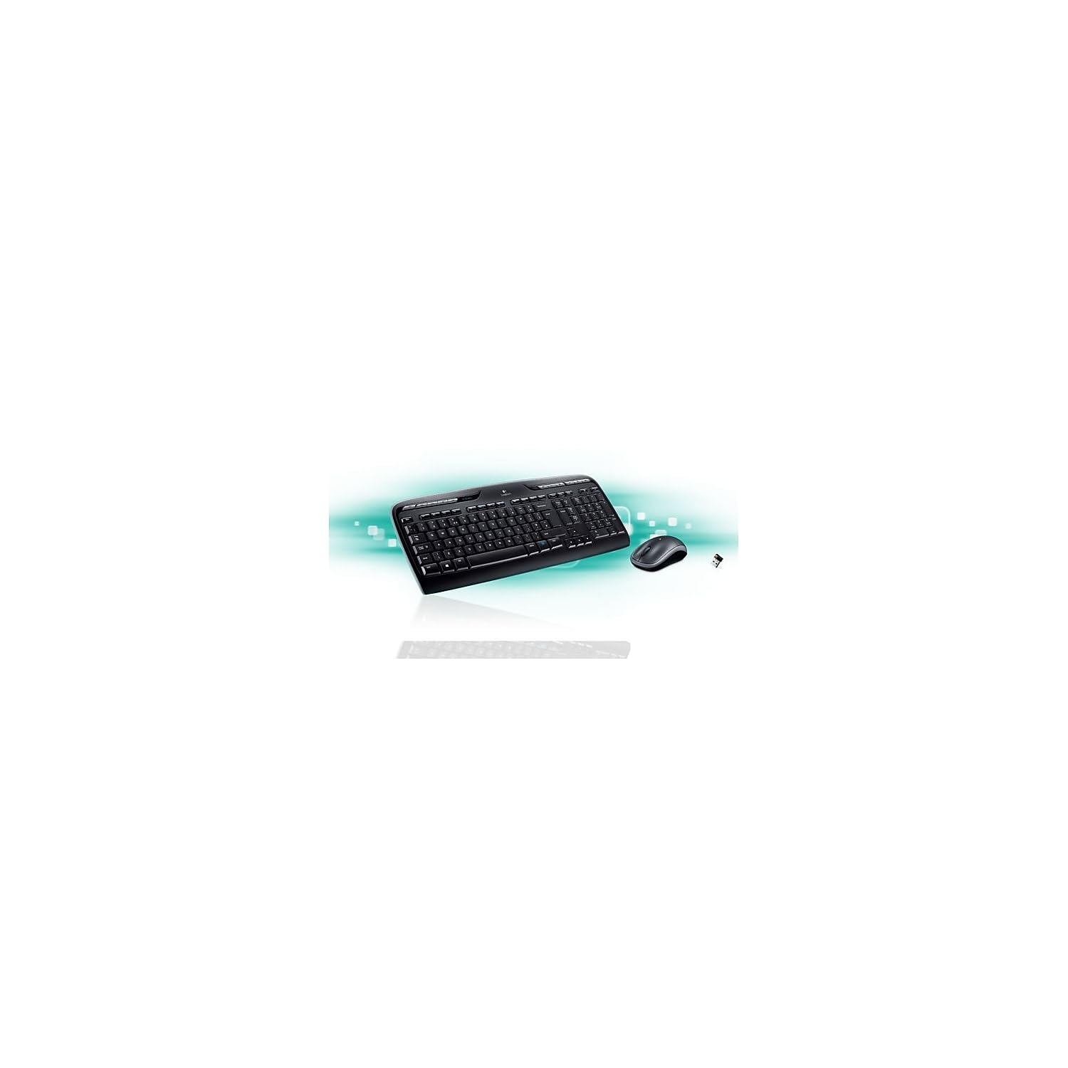 Logitech 920002836 Mk320 Wireless Desktop Set, Keyboard/Mouse, Usb, Black