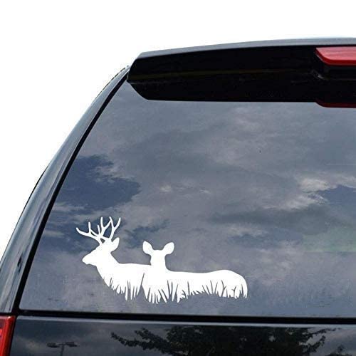 Arwy SelfAdhesive Car Sticker Car Stickers Exterior Animal Car Sticker Animal Vinyl Family Wall Window Car Bike Sticker, White
