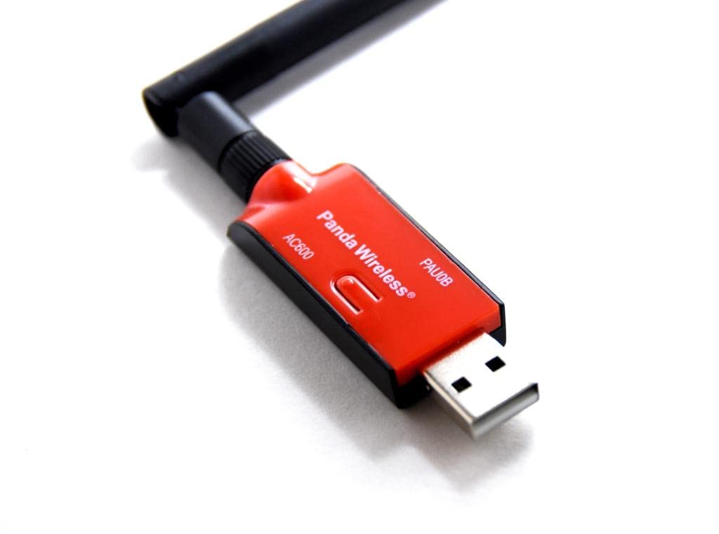 Panda Wireless Pau0B Ac600 Dual Band (2.4Ghz And 5Ghz) Wireless N Usb Adapter W/High Gain Antenna   Windows 7/8/8.1/10/11, Chrom