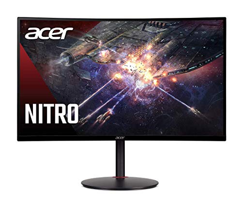 Acer Nitro Xz270 Xbmiipx 27 1500R Curved Full Hd (1920 X 1080) Va Zero Frame Gaming Monitor With Adaptive Sync, 240Hz Refresh Ra
