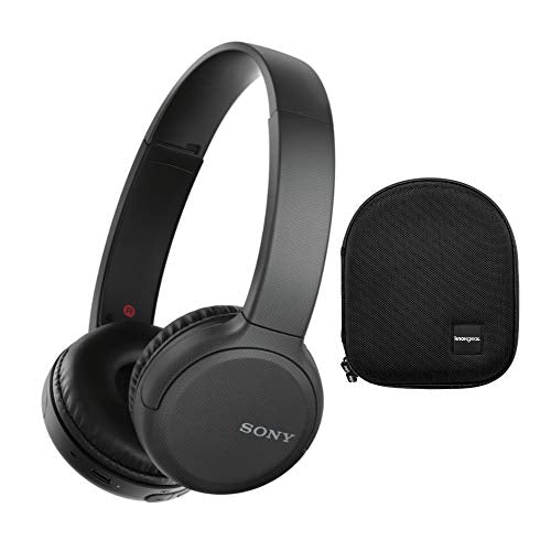 Sony Wh Ch510 Wireless On Ear Headphones, Black (Whch510/B) With Knox Gear Hard Shell Case Bundle (2 Items)