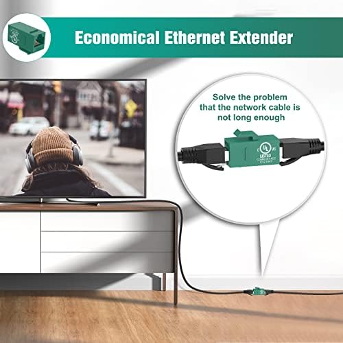 Vce Cat6 Rj45 Keystone Jack Insert Ul Listed 25 Pack, 90 Degree Punch Down Keystone Jack Adapter In Green