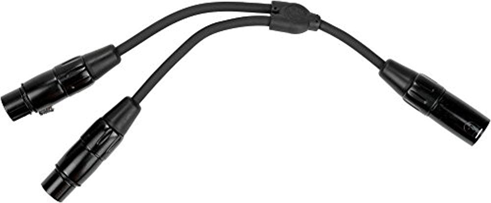 Pig Hog Solutions   6'' Y Cable, Xlr(M) Dual Xlr(F)