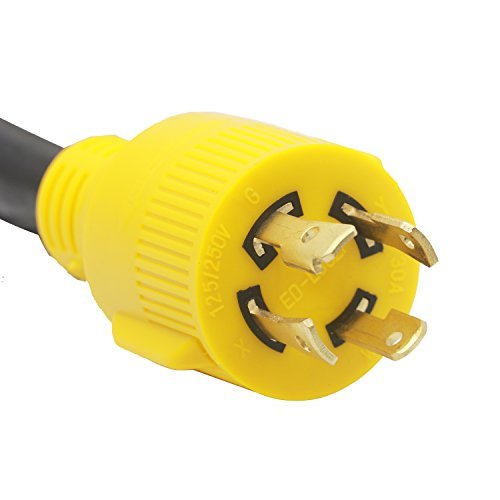 30 Amp Generator To Rv Power Adapter,4 Prong 125/250V Male Locking Plug To Run 30A Rv Camper Trailer   Nema L14 30P To Tt 30R Rv