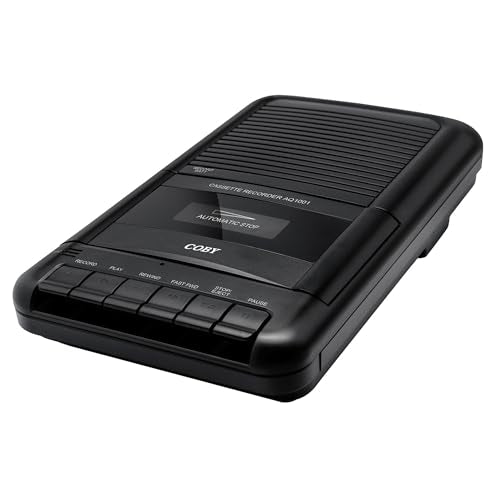 Coby Cvr22 Portable Cassette Player And Tape Cassette Recorder With Built In Microphone, Built In Handle, And One Touch Recordin