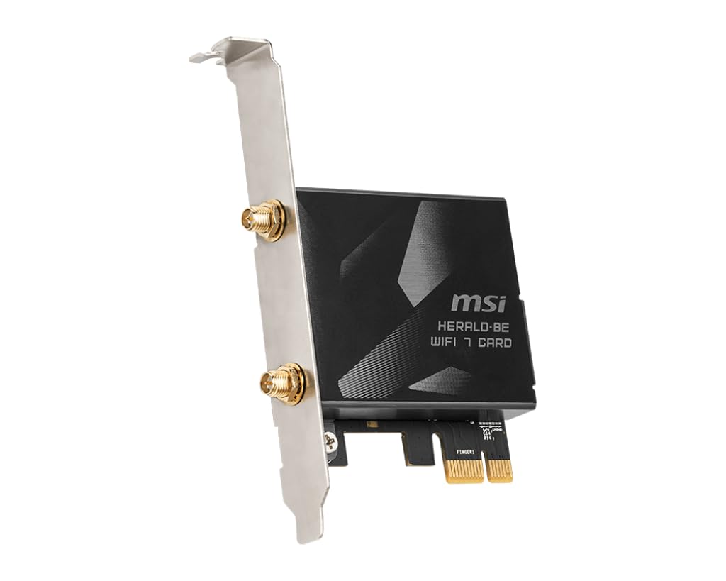 Msi Herald Be Wi Fi 7 Max (Wi Fi 7, 802.11Be, Bluetooth 5.4, Pcie, Multi Link Operation Technology, External Antenna)