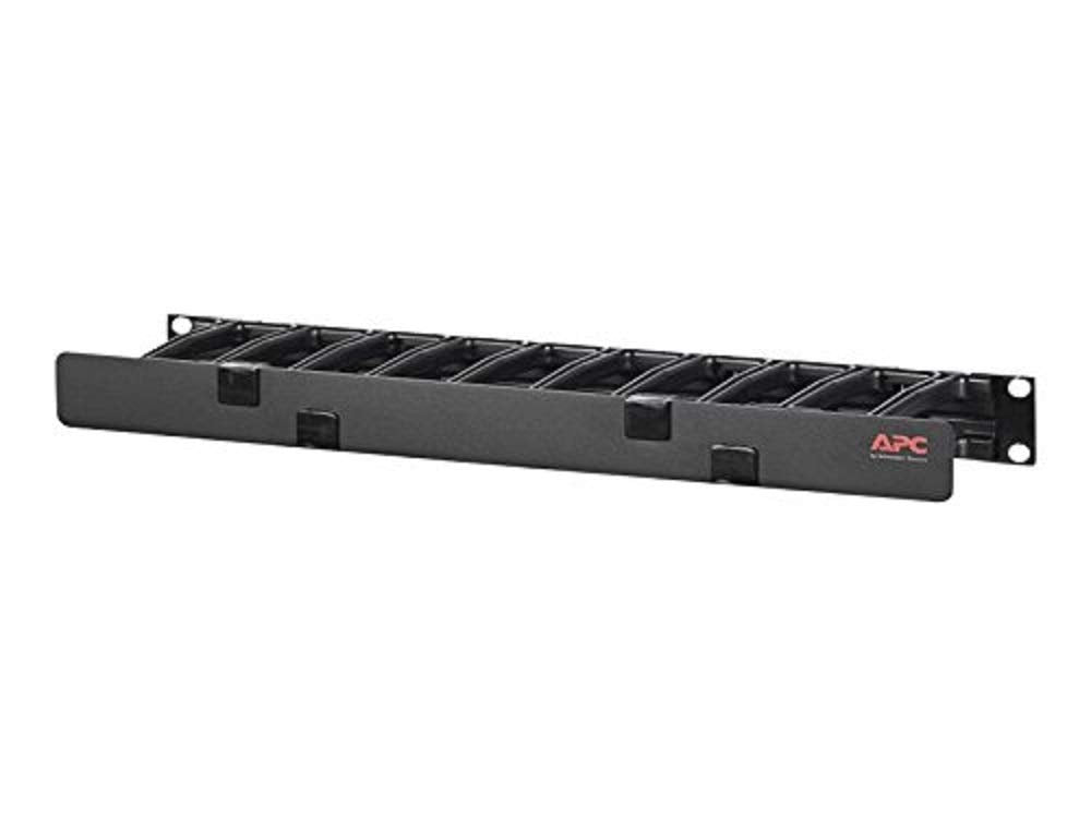 Apc Rackmount Horizontal Cable Manager, Ar8602A, 1U X 4'' Deep, Single Sided With Cover, Black