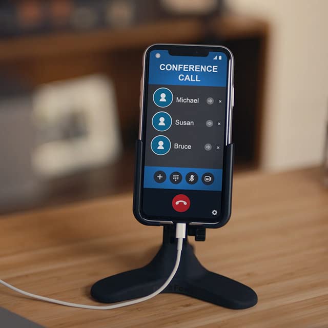 Weathertech Deskfone   Universal Desktop Cell Phone Holder (Royal Blue Billet Knobs)