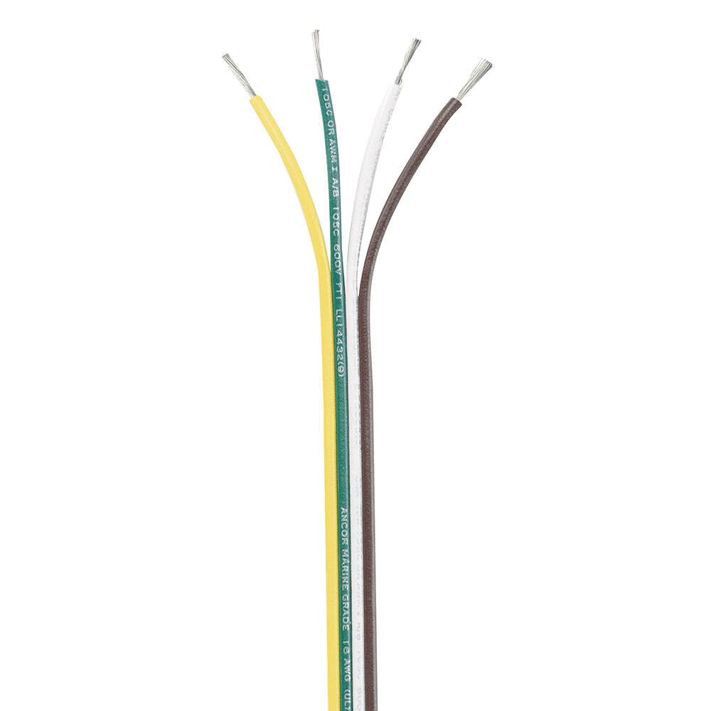 Ancor Ribbon Bonded Cable - 16/4 Awg - Brown/Green/White/Yellow - Flat - 250',WBHDWB000NUVTHU