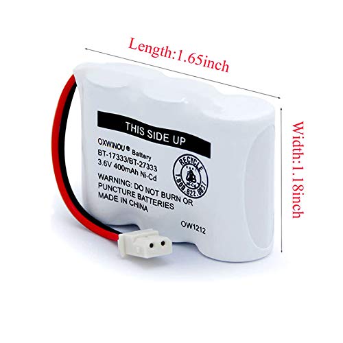 Oxwinou Bt 17333 Bt 27333 Handset Telephone Rechargeable Battery 2/3Aa 3.6V Ni Cd Cordless Phone Battery Compatible With Bt17333