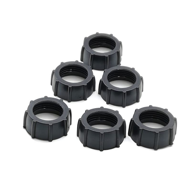 VizGiz 6 Pack Tightening Nut for Replacement Car Mount Screw-On 17mm Ball-Joint Fixed Adapter Head Bracket Holder Ring for Phone