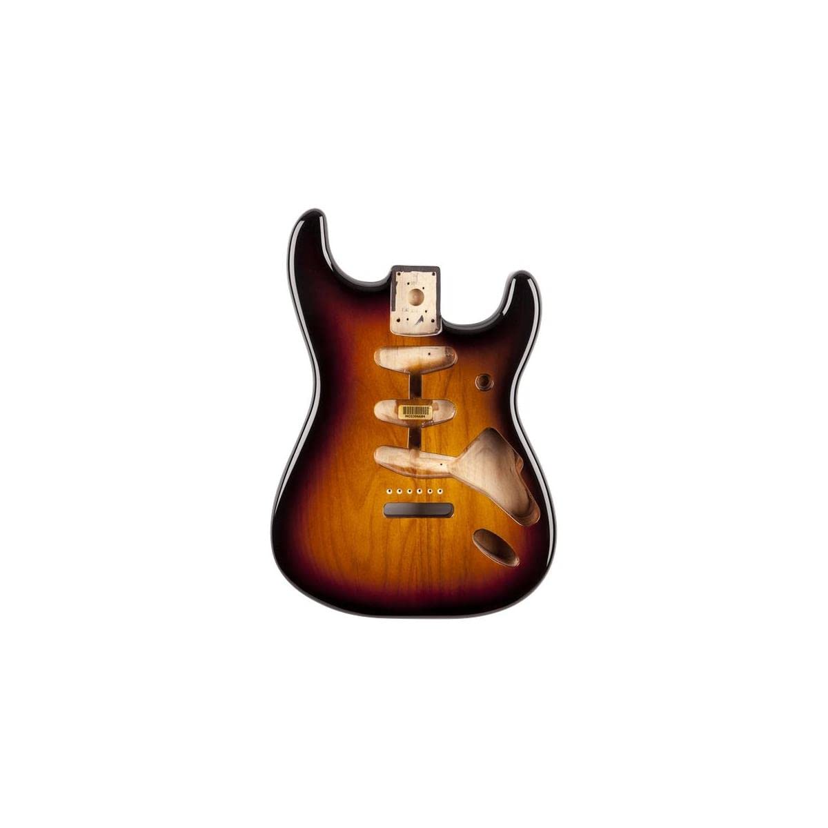 Fender Alder Stratocaster Body, Vintage Bridge Routing, SSS Pickup Routing, 3-Color Sunburst