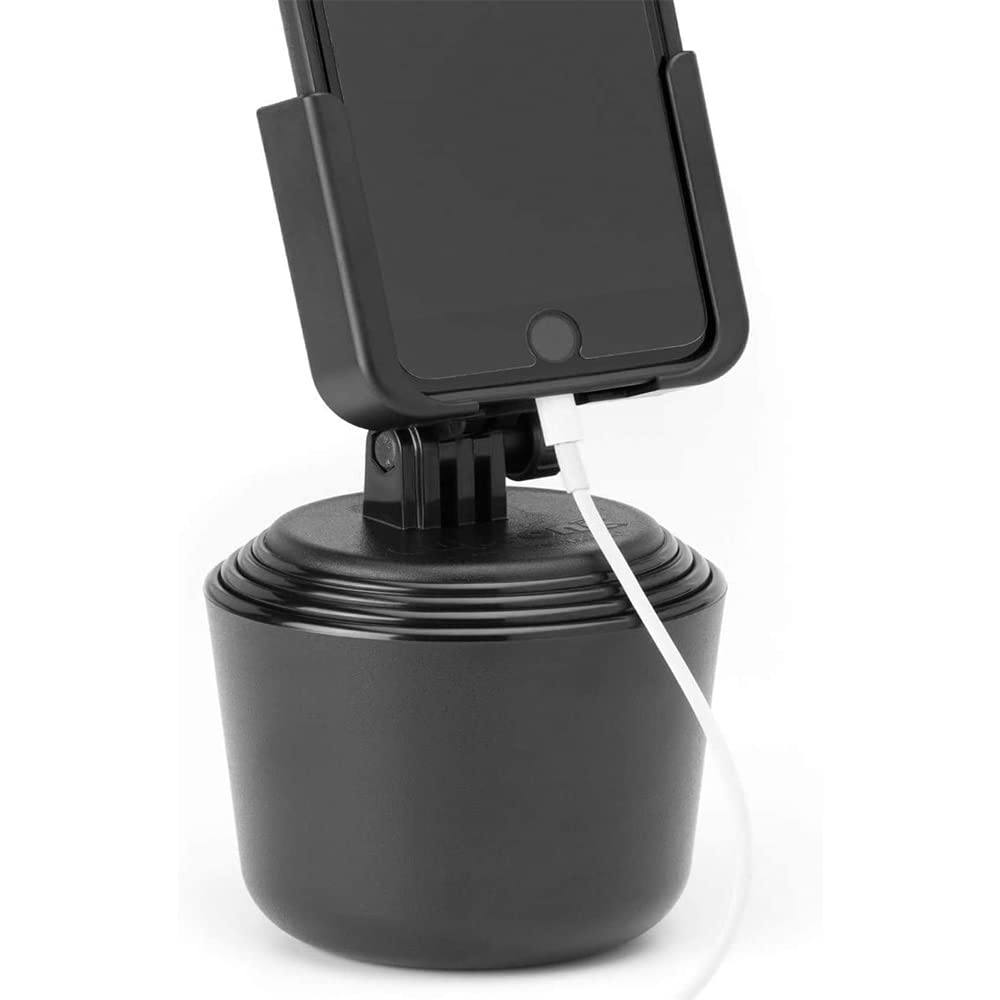 Weathertech Cupfone � Adjustable, Universal Cup Holder Phone Mount Accessory For Car � Compatible With Iphone & Other Smartphones � Open Access Design For Cell Phone Charging   Black Plastic Knobs