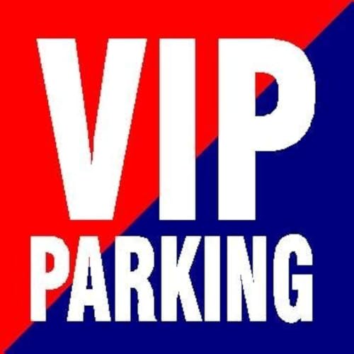 Samritika Ventures Vip Parking Car Safety Vinyl Sticker (BlueRed)