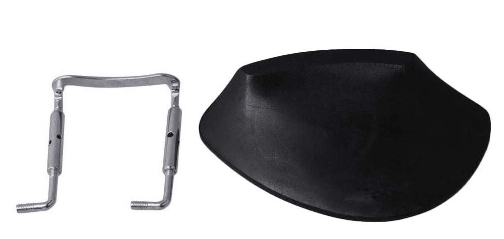 Jiayouy Violin Ebony Chin Rest With Standard Bracket For 3/4 Violin