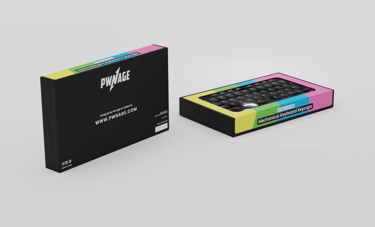Pwnage Ultra Custom Pbt Doubleshot Keycap Set   Double Shot Pbt Shine Through Full Size Keyboard Keycaps (Blue)