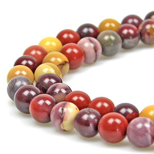 Mjdcb Natural Stone Beads Moonkaite Jasper Egg Huangshi Round Loose Beads For Jewelry Making Diy Bracelet Necklace (4Mm)