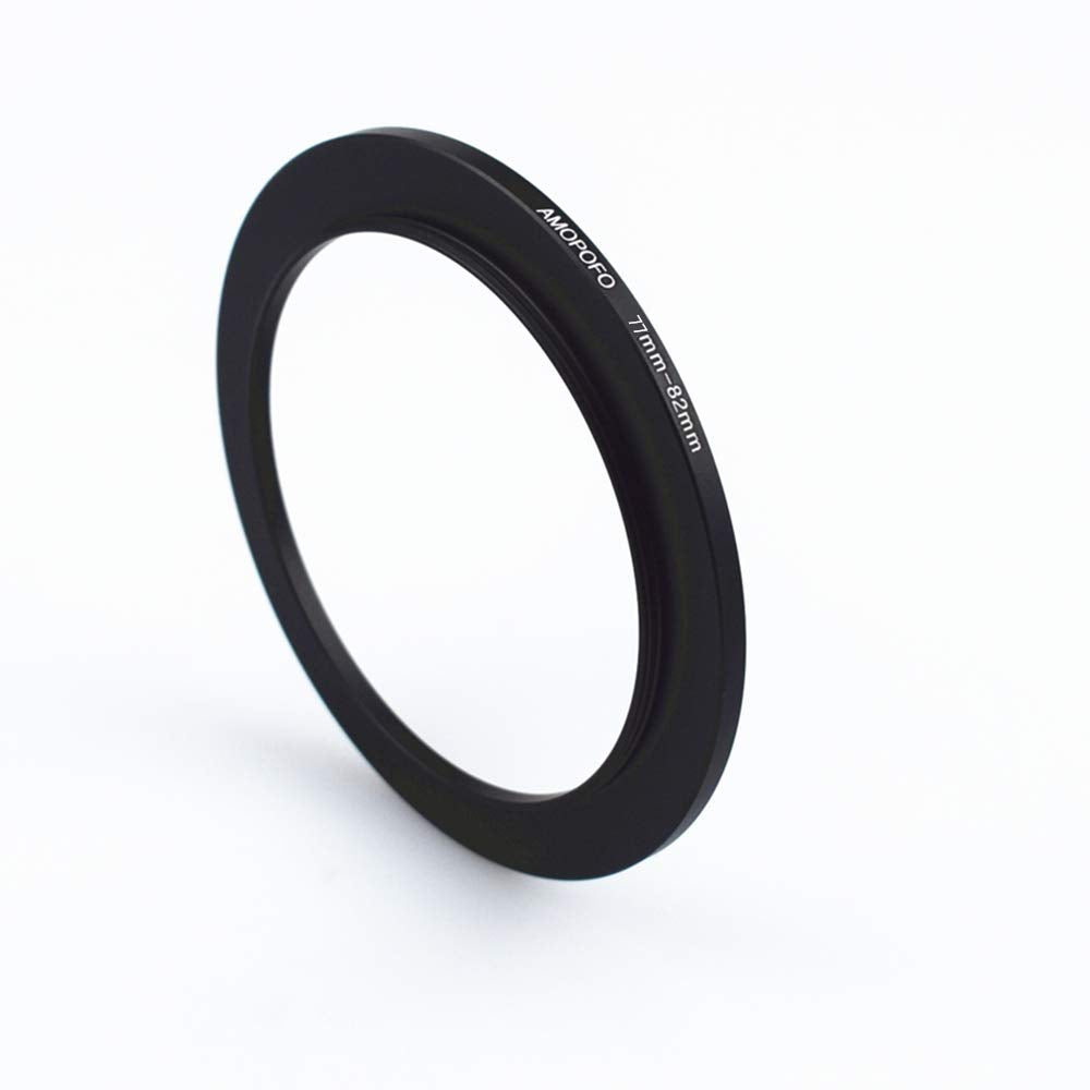 77Mm 82Mm Metal Ring/77Mm To 82Mm Step Up Ring For Filters,Made Of Cnc Machined With Matte Black Electroplated Finish,Compatible With All 77Mm Camera Lenses & 82Mm Accessories