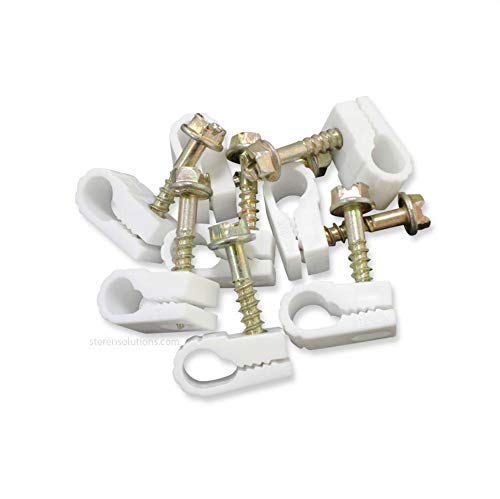 Steren Coaxial Cable Clips   Cable Holder   Wire Clips   Siding Clips For Hanging   Cord Holder For Desk   Cable Clamps   Cord C
