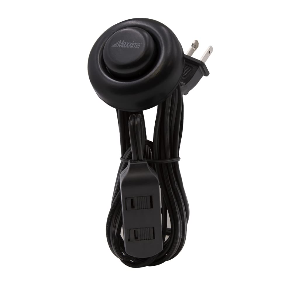 Maxxima 9 Ft 3 Outlet Extension Cord   Featuring An Easy To Use On/Off Foot Switch, Ideal To Plug In Lamps, Appliances, Lighting