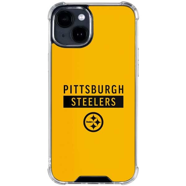 Skinit Clear Phone Case Compatible With Iphone 14   Officially Licensed Nfl Pittsburgh Steelers Yellow Performance Series Design