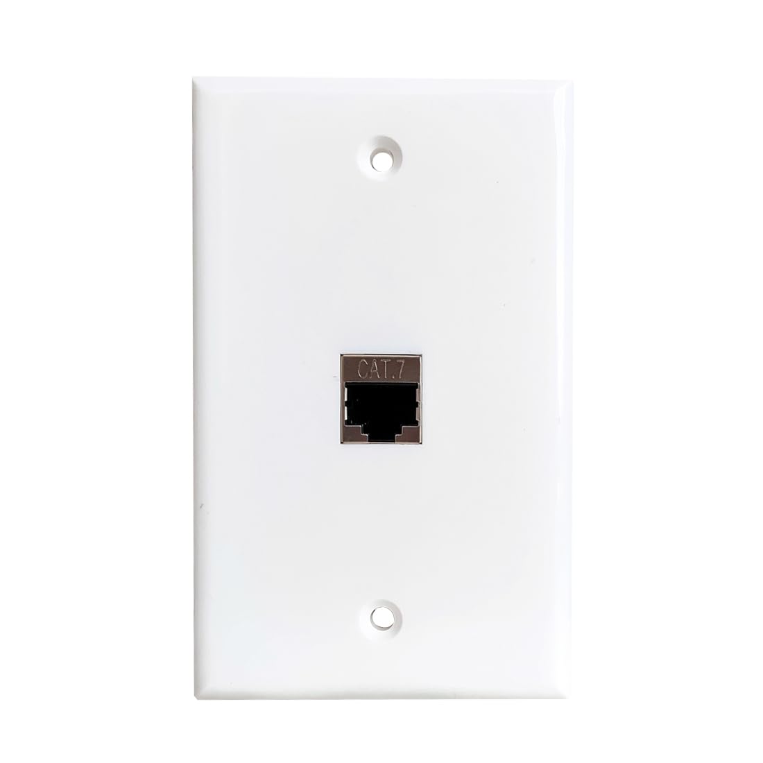 Boplat Single Gang Ethernet Cat7 Wall Plate Female To Female   1 Port Shielded Network Cat 7 Rj45 Keystone Jack Outlet Wallplate