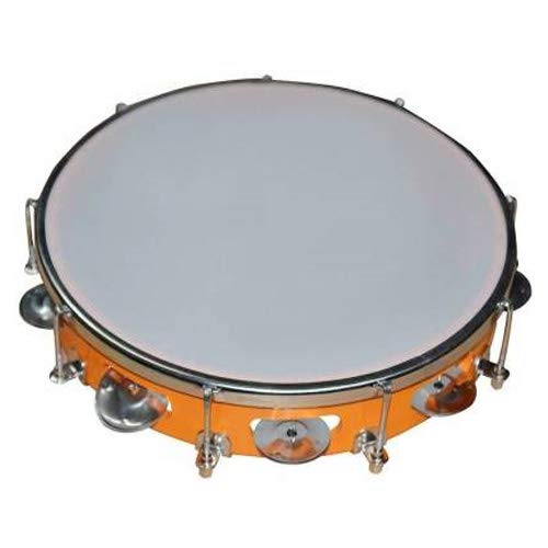 Tambourine With Head Aluminium Hand Percussion Musical Instrument (7 Inch)
