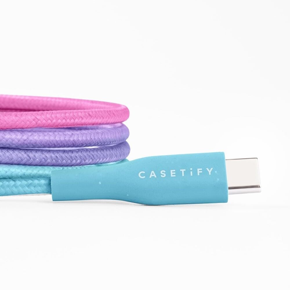 Casetify Powerthru Usb C To Usb C Cable (1M/3.3Ft)   Cotton Candy