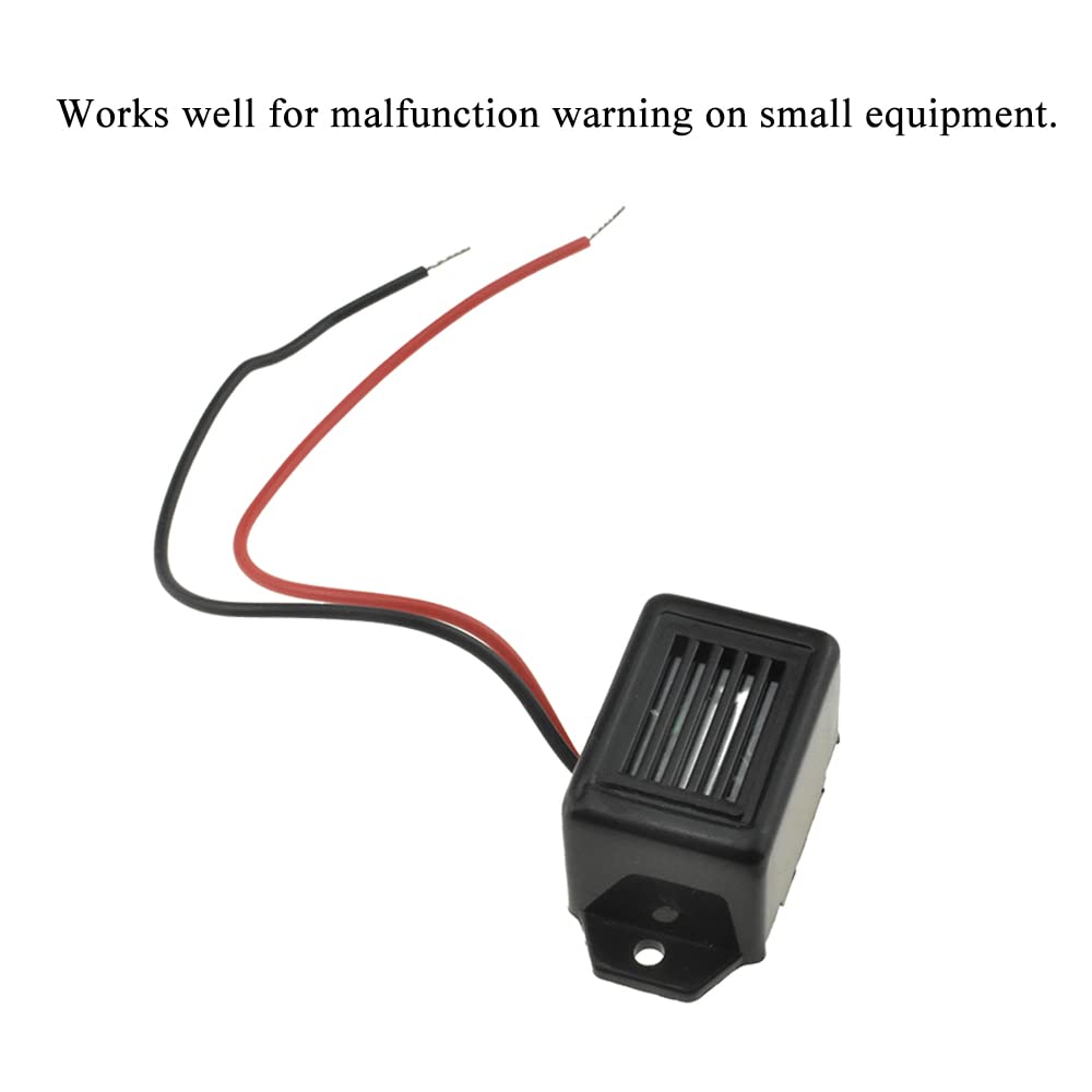 Hahiyo Electronic Buzzer Alarm 12V 400Hz Beep Continuous Sounder Active High Plenty Loud Tone Piezo Siren Security Audible Easy