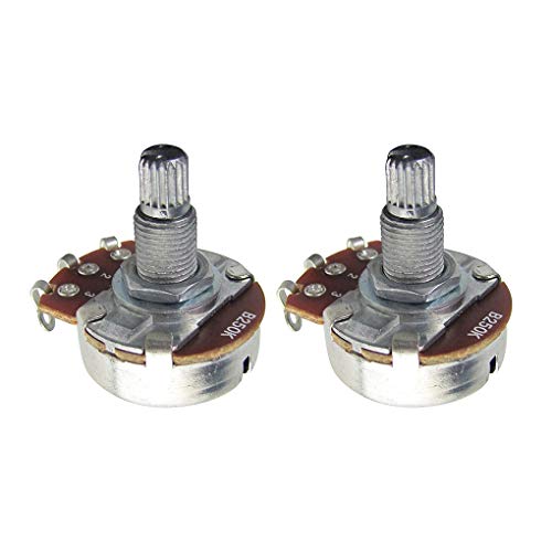 Fleor 2Pcs Full Size Guitar Tone Pot 18Mm Shaft Linear Taper Guitar Potentiometer B250K
