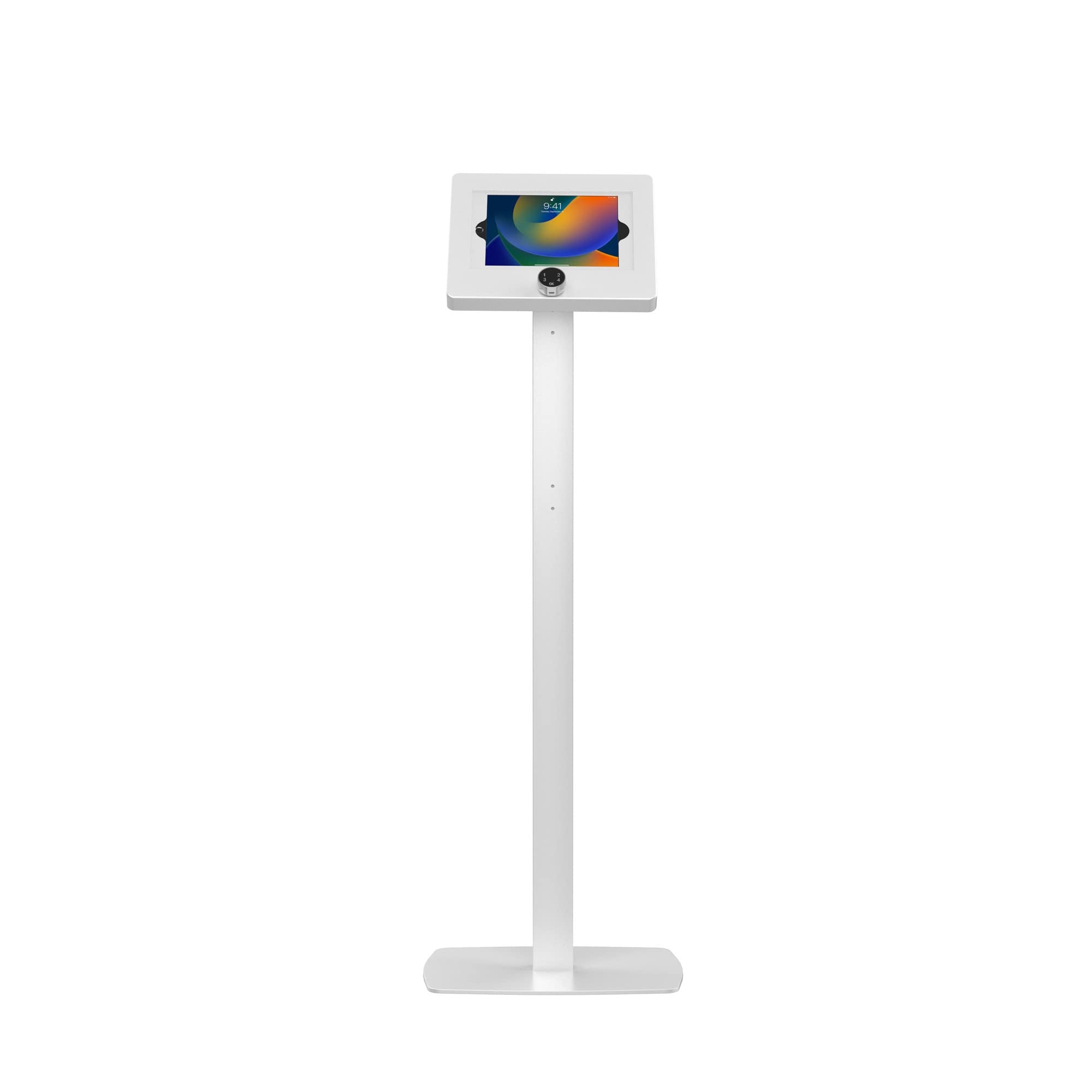 Thin Floor Stand - Cta Tall Standing 360 Degree Kiosk Display Tablet Holder - Secure Digital Lock - Ipad Gen 7-10 & Most 7.9-11