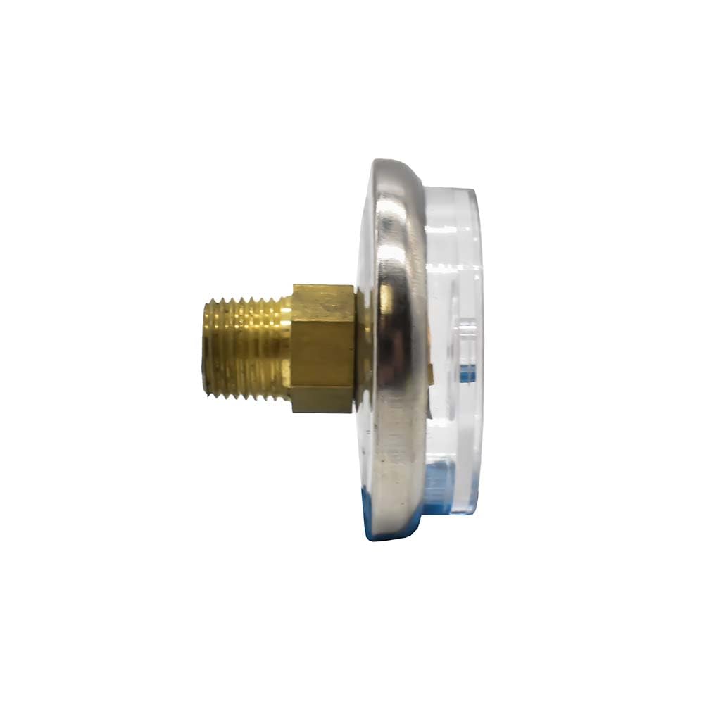 Interstate Pneumatics G2100 160 Pressure Gauge 160 Psi 1.25 Inch Diameter 1/8 Inch Npt Rear Mount