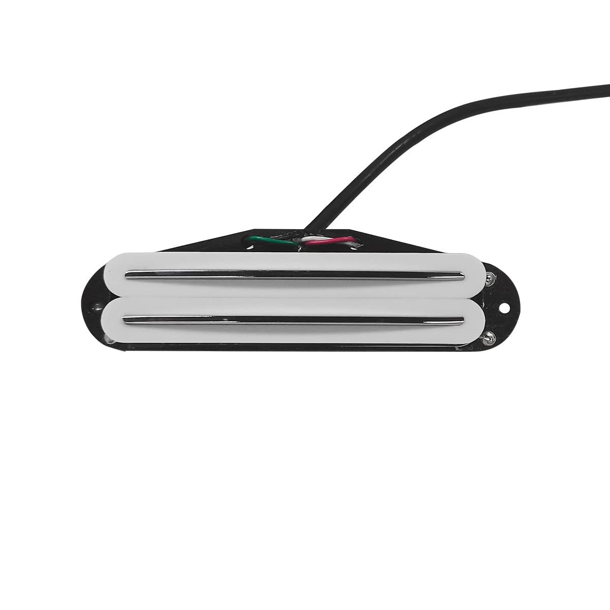 Fleor Alnico 5 Hot Dual Rail Humbucker Single Coil Sized Pickup 6 7K Humbucker Pickup, White