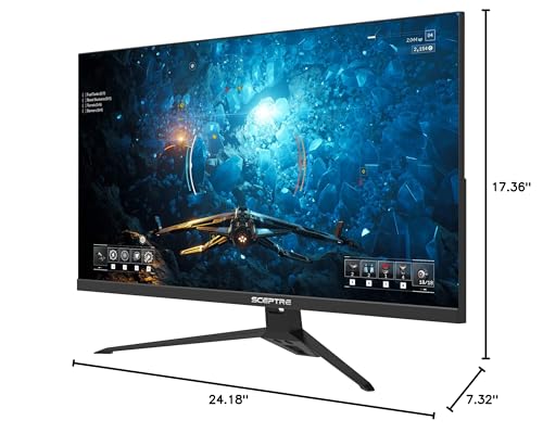 Sceptre 27-Inch Ips Gaming Monitor 165Hz 144Hz Hdmi Displayport 99% Srgb Amd Freesync Fps Rts Build-In Speakers Machine Black