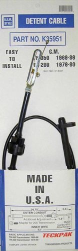 Teckpak Usa Gm Th 350 & Th 200 Detent Cable 1976 86