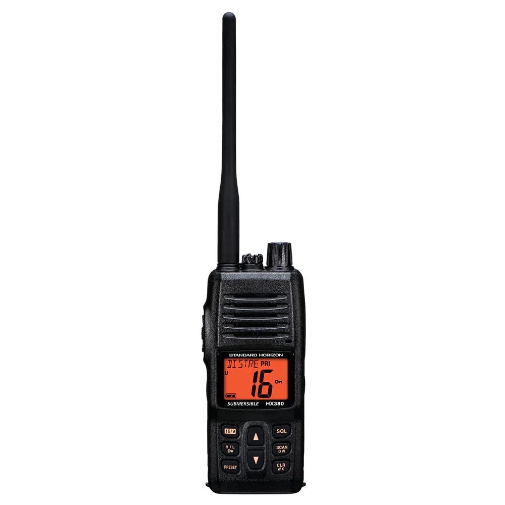 Standard Horizon Hx380 5W Commercial Grade Submersible Ipx 7 Handheld Vhf Radio W/Lmr Channels