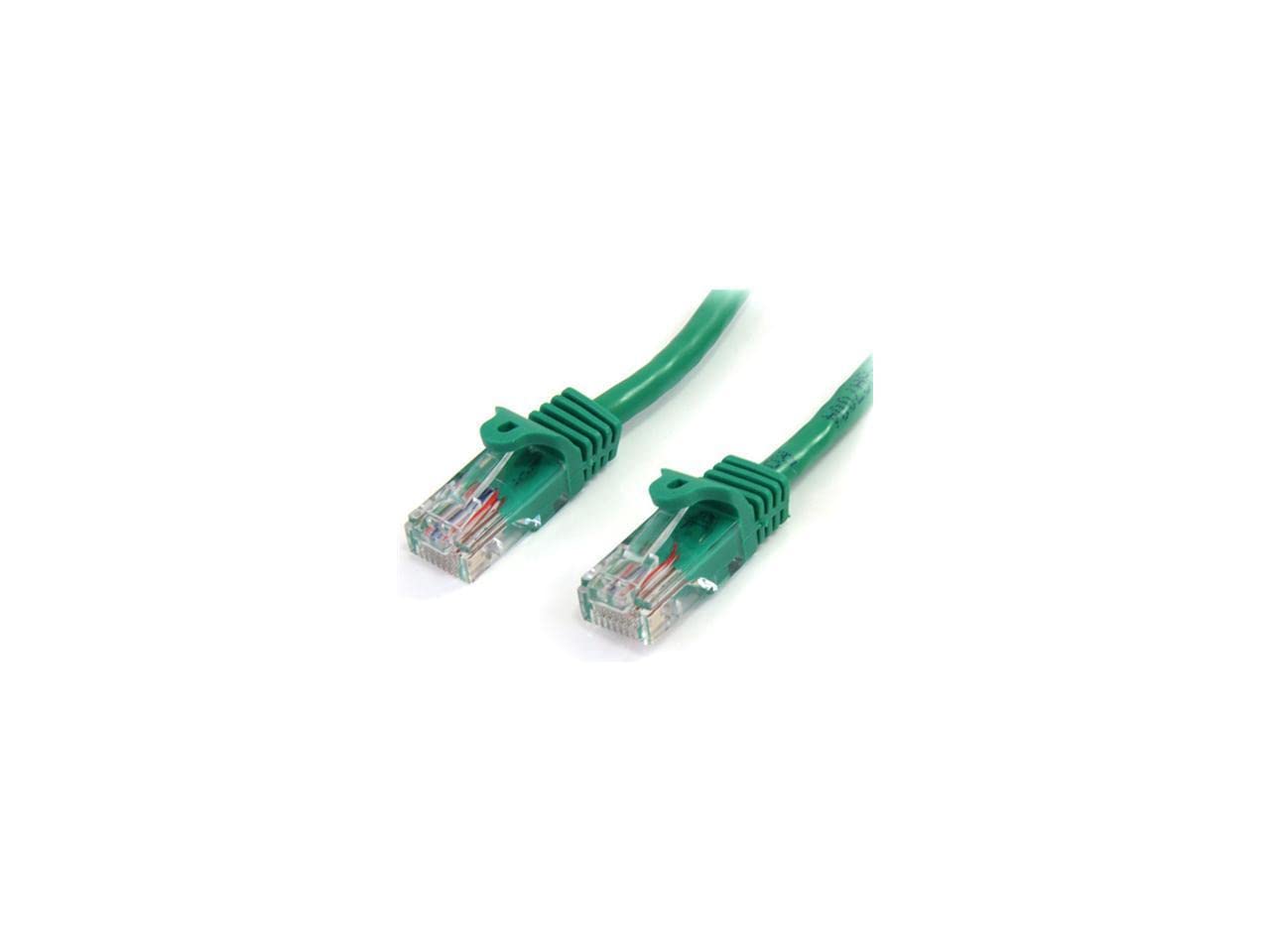Cat5E Patch Cable With Snagless Rj45 Connectors   3 Ft, Green
