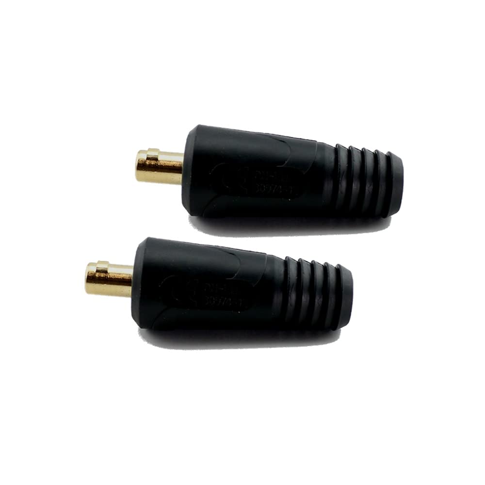 WeldingCity 2pk DinseType TwistLock Welding Cable Insulated Male Connector 25series (25mm AWG #4#3) for Welders Miller Linc