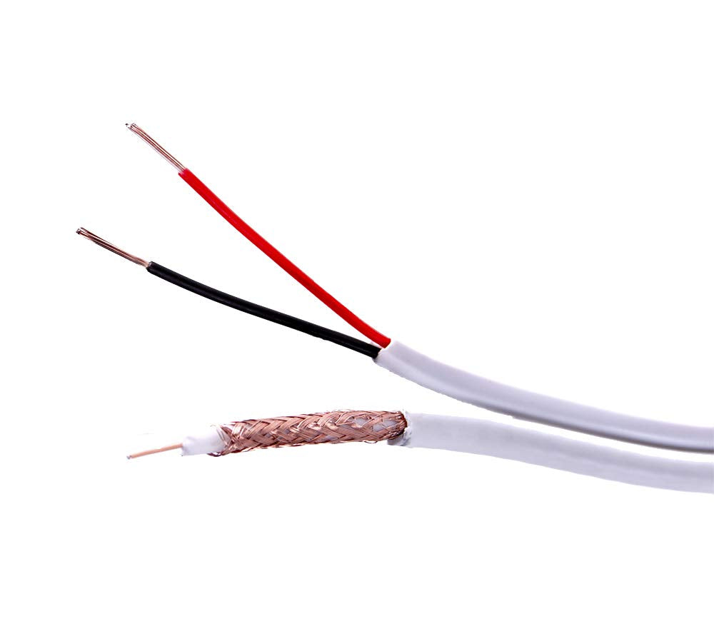 Five Star Cable 500 Ft. Rg59 Siamese Cctv Combo Coaxial Cable   20Awg Rg59 Video + 18/2 18Awg Power For Surviellance Security Sy
