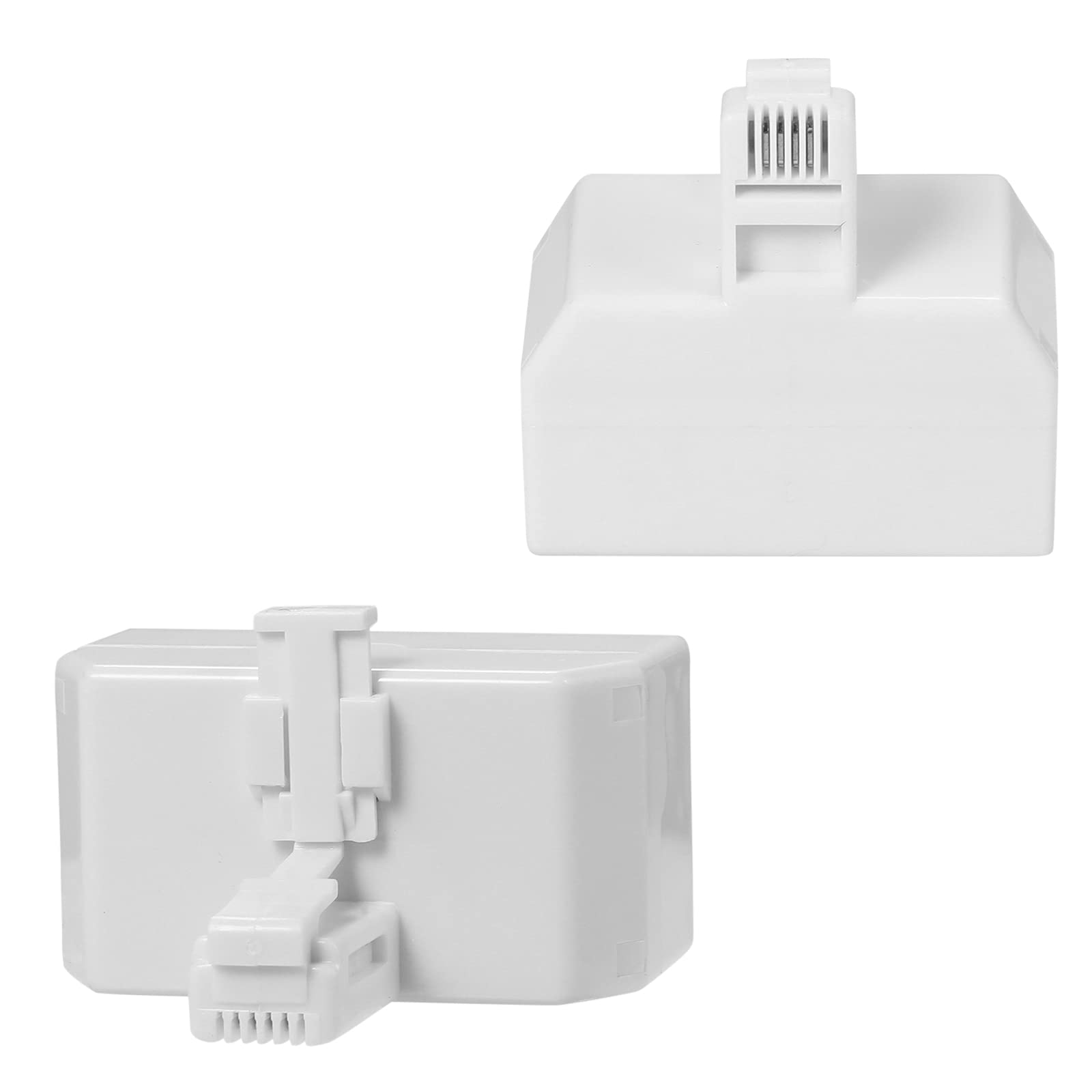 Vthahaby Duplex Jack Phone Wall Adapter 1 To 2 Modular Wall Jack Phone Line Rj11 Converter Adapter Splitter For Home Office Adsl Dsl Fax Model Cordless Phone System (3 Way Splitter(3Pack)