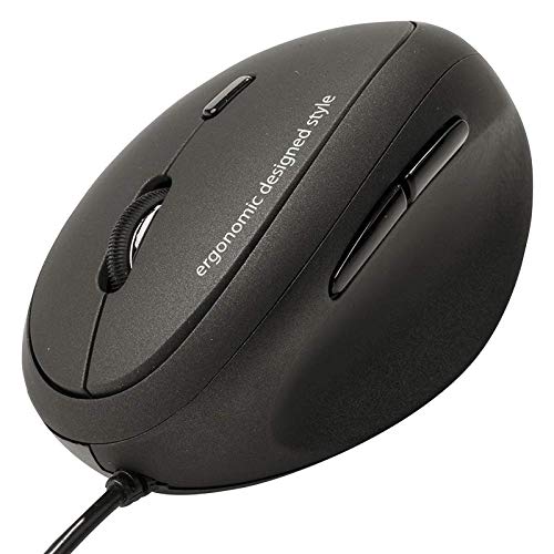 Sanwa Wired Ergonomic Mouse, Optical Vertical Mice, For Small Hands, Reduce Wrist Strain, 1000/1600 Dpi, 6 Buttons, Compatible W