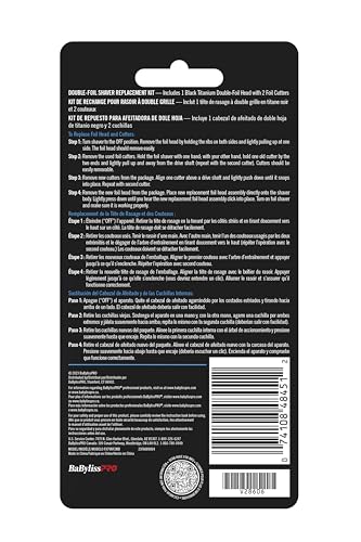 Babylisspro Fxone Blackfx Double Foil Shaver Replacement Head Black