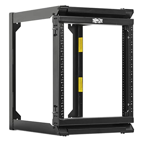 Eaton Tripp Lite Series Smartrack 12U Wall-Mount 2-Post Open Frame Rack, Hinged