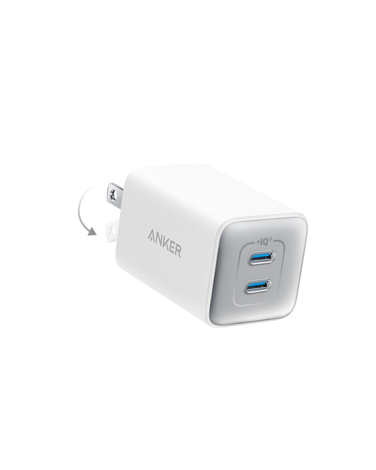 Anker 47W Usb C Charger (Nano 3), 2 Port Compact Foldable Ganfastcharger For Iphone 15/15 Plus/15 Pro/15 Pro Max/14, Galaxy, Pix