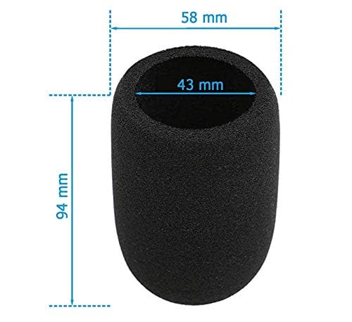 (2Pcs) Pop At2020 Microphone Foam Cover Windscreen Filter Compatible With Audio Technica At2020 Atr2500 At2035 At2050 At4040 Con