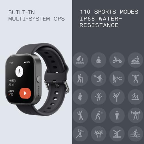 Cmf By Nothing Watch Pro Smartwatch,1.96 Amoled Display, Ip68 Water Resistant Multi-System Gps Fitness Tracker With Health Mon